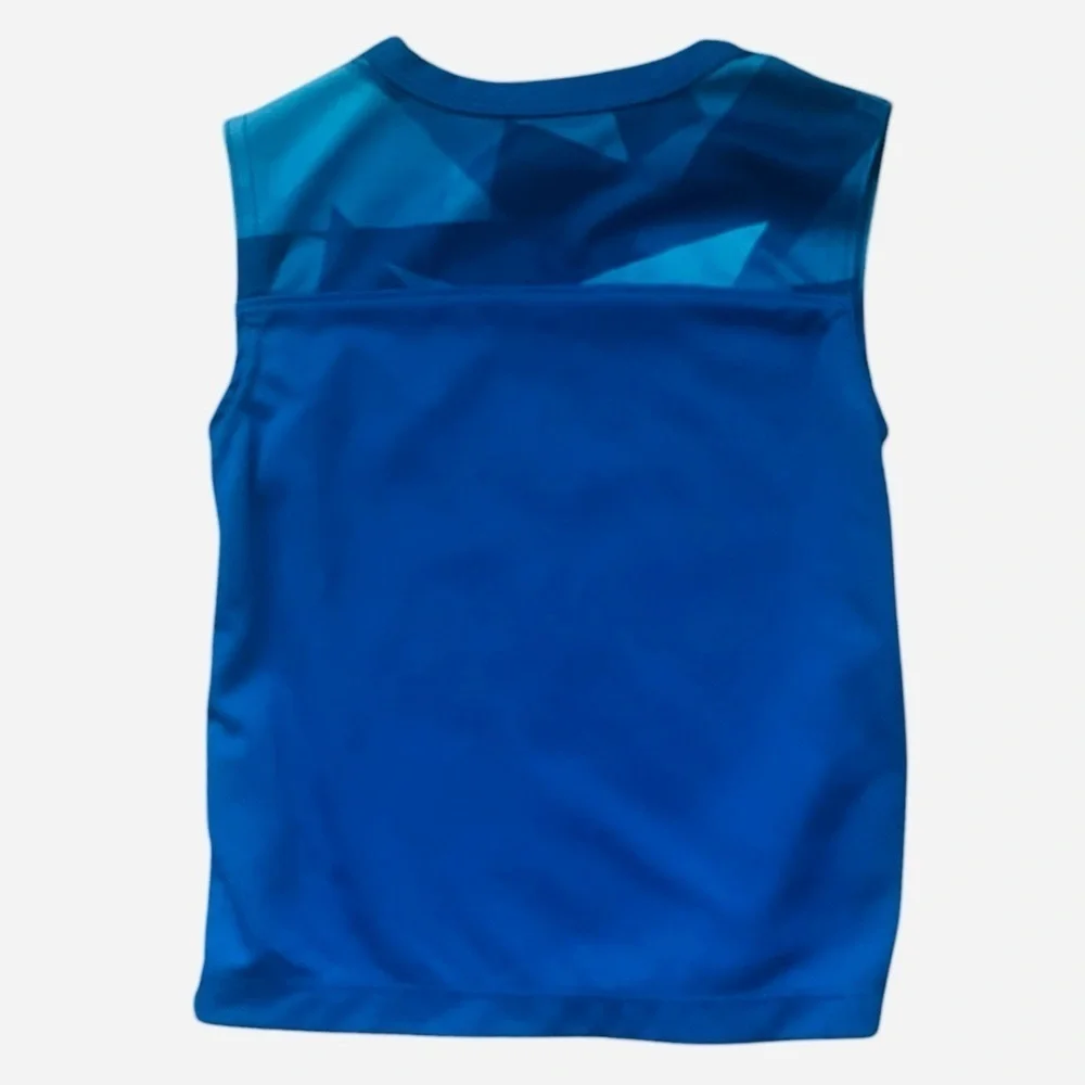 Sports casual activewear athleisure tank top boys 2T deep blue/light blue